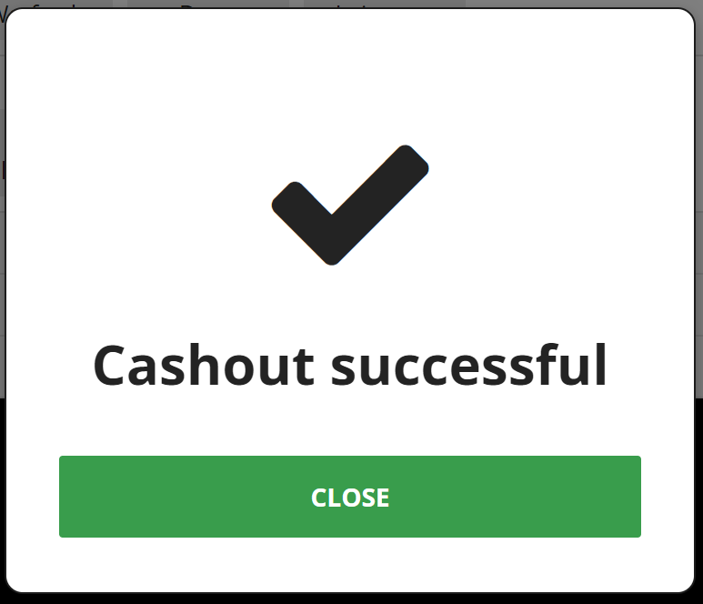 Cash Out Success